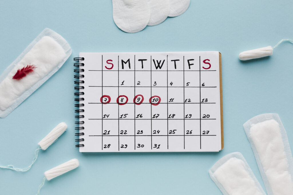 feminine sanitary products calendar